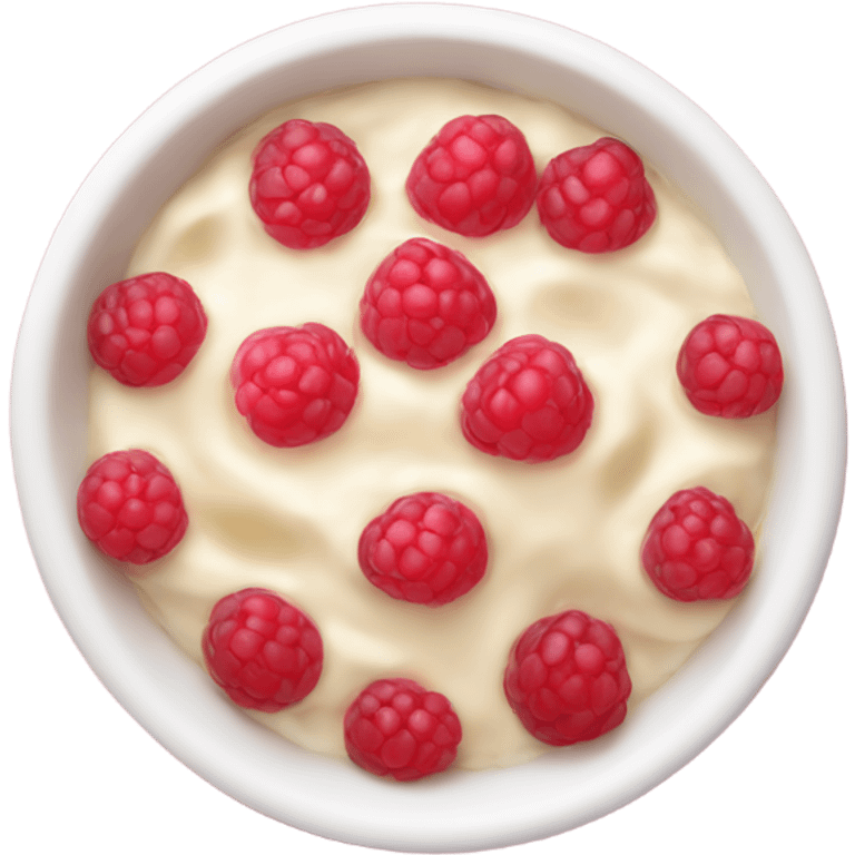 Porridge with raspberries emoji