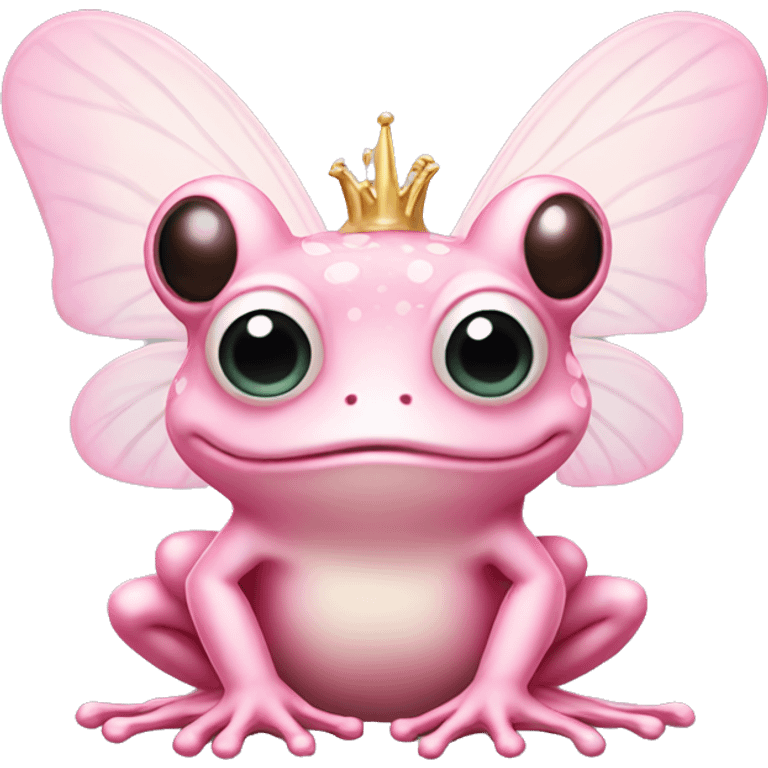 Light pink Fairy frog with wings emoji