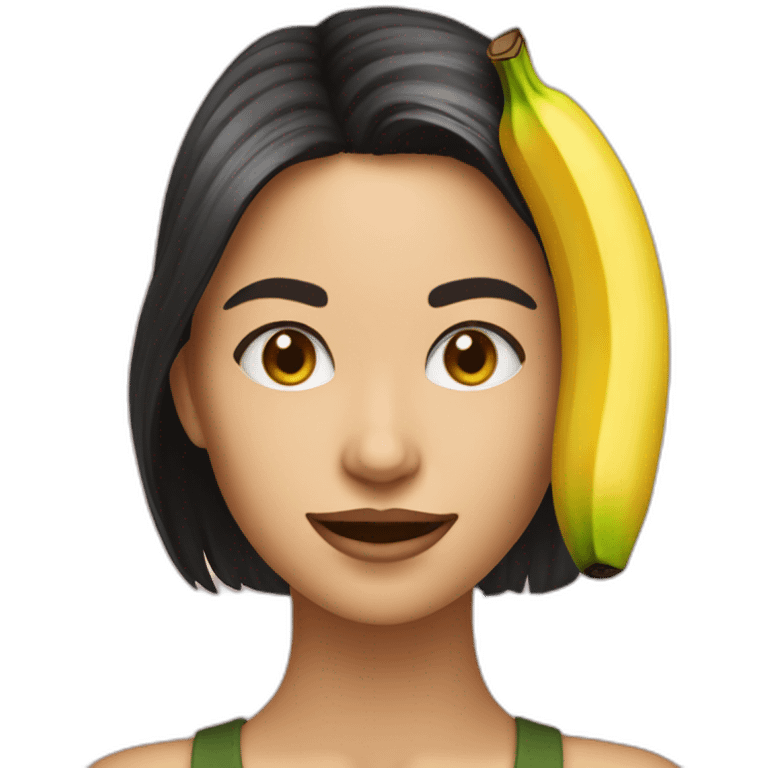 Emily Willis avec une banane emoji