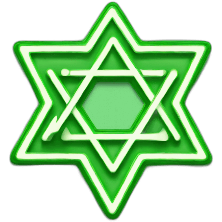 Green Magen david emoji