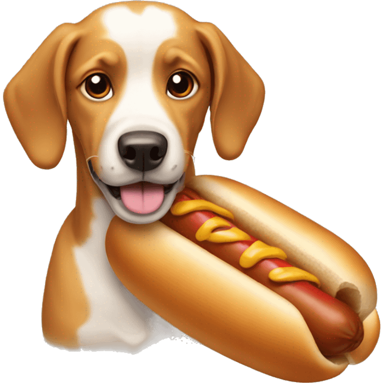 dog in a hotdog emoji