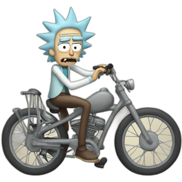 Rick Sanchez with a bike  emoji