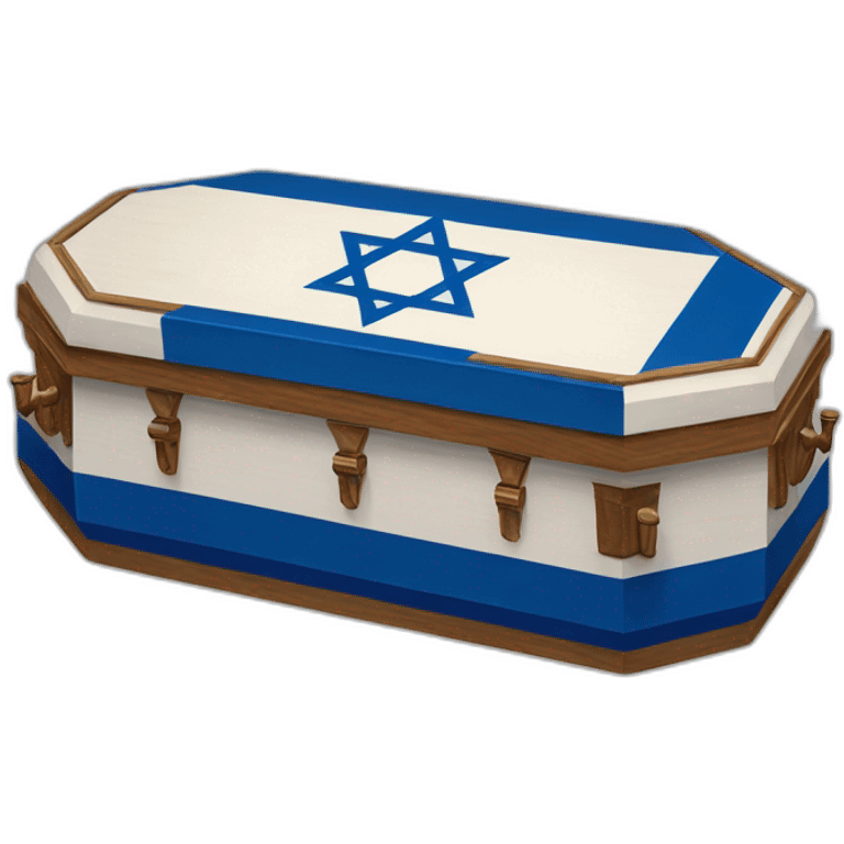 Israel flag on coffin emoji