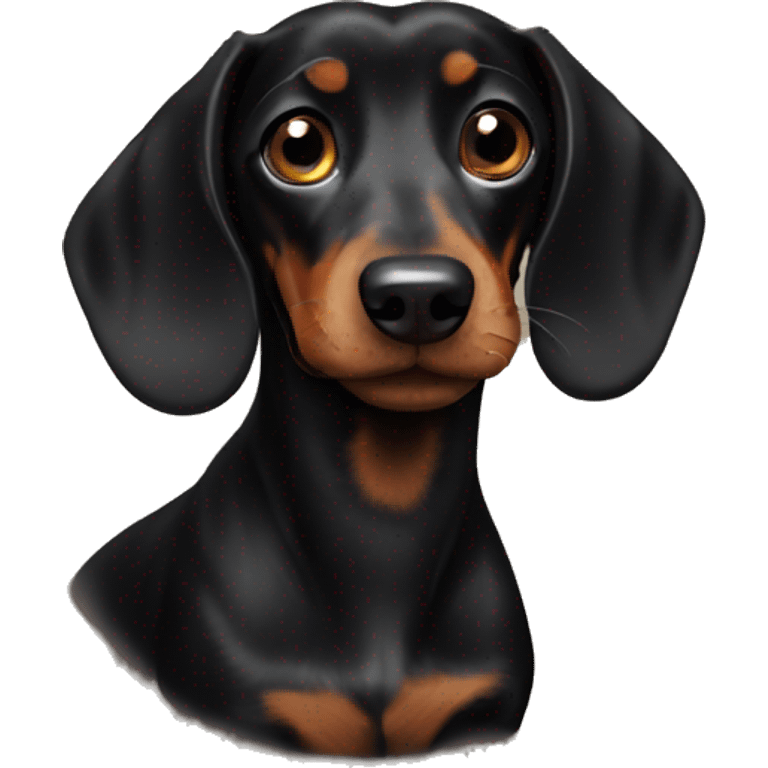 Black Dachshund emoji