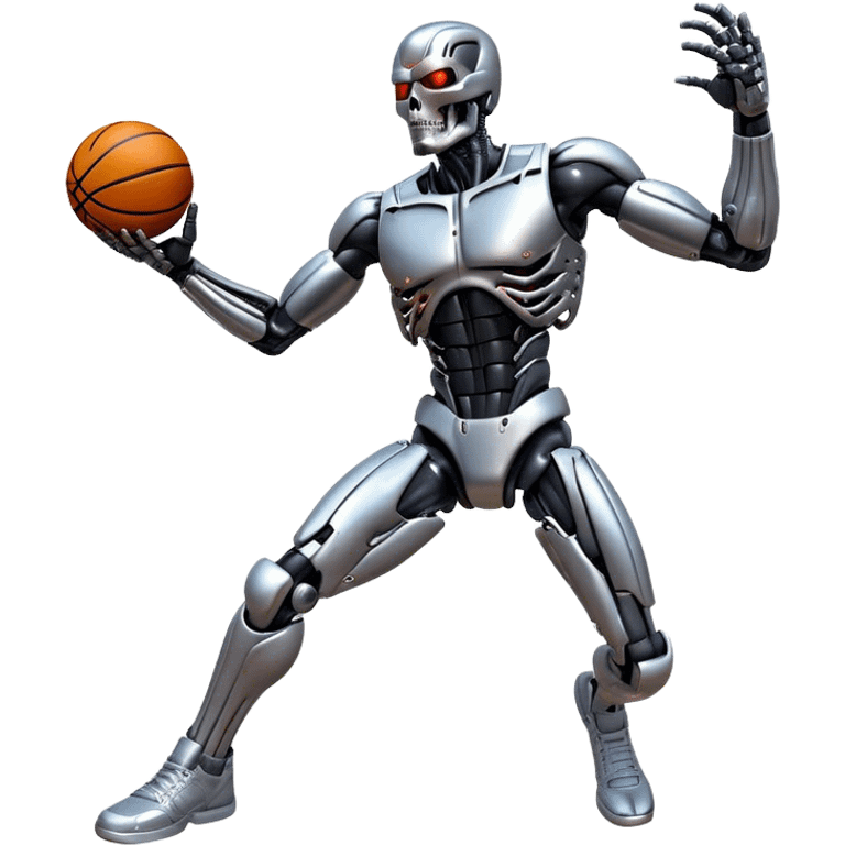 The Terminator bouncing a basketball emoji