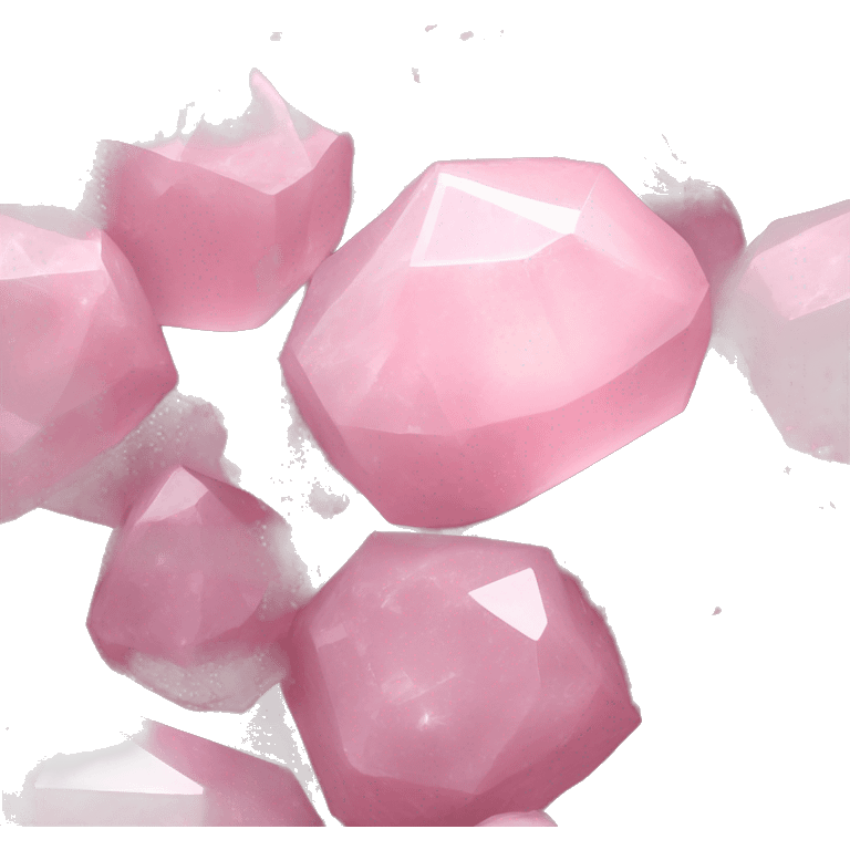 Rose quartz crystal cluster emoji