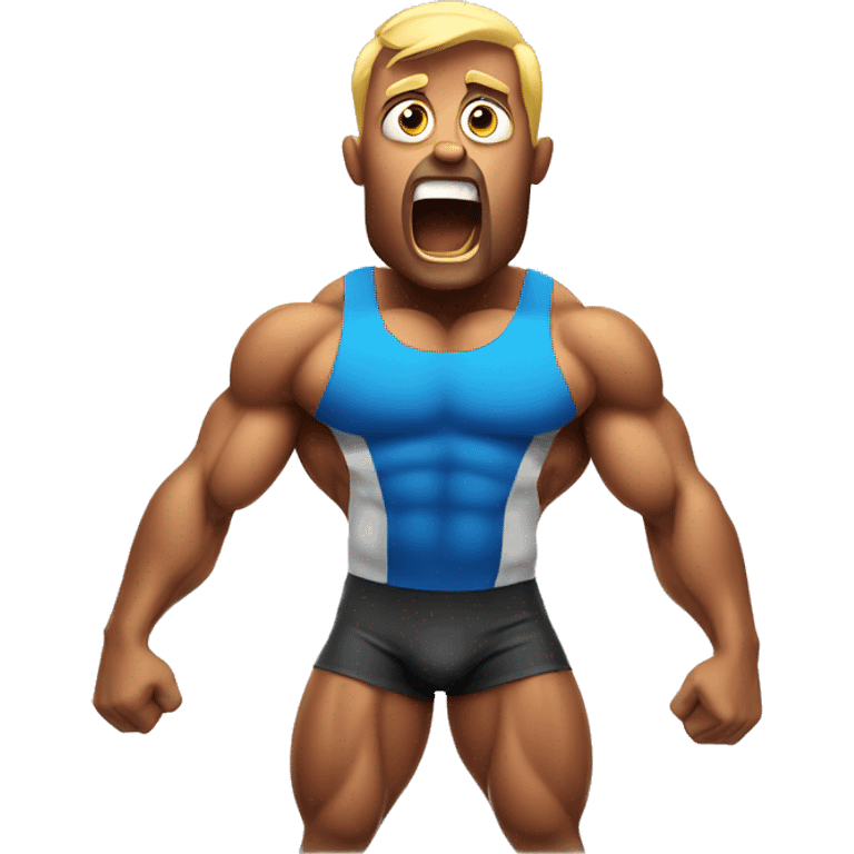 shocked bodybuilder emoji