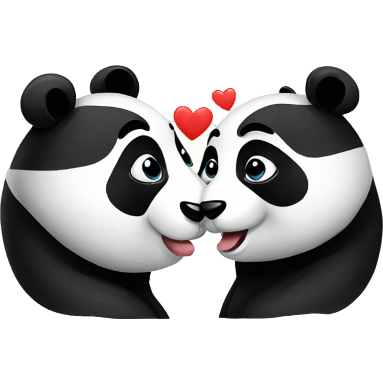 panda kissing panda  emoji