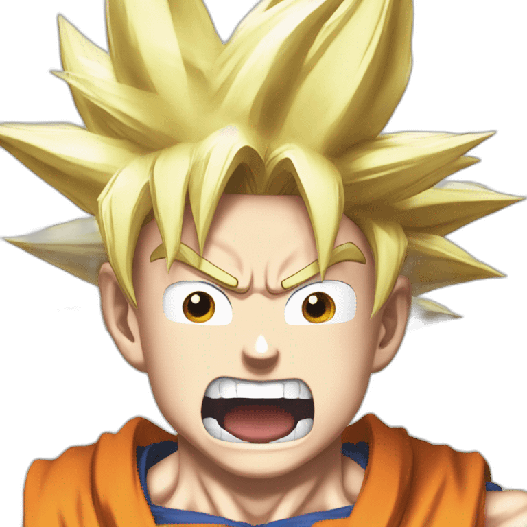 goku super saiyan open mouth emoji