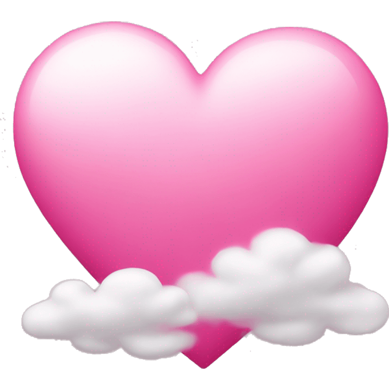 pink heart + cloud emoji