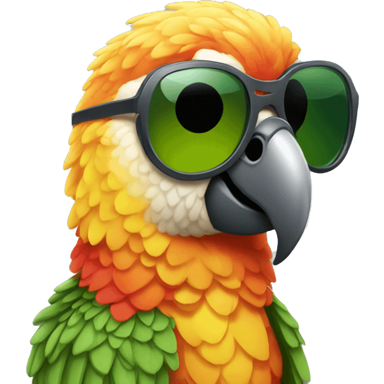 Parrot wearing sunglasses  emoji