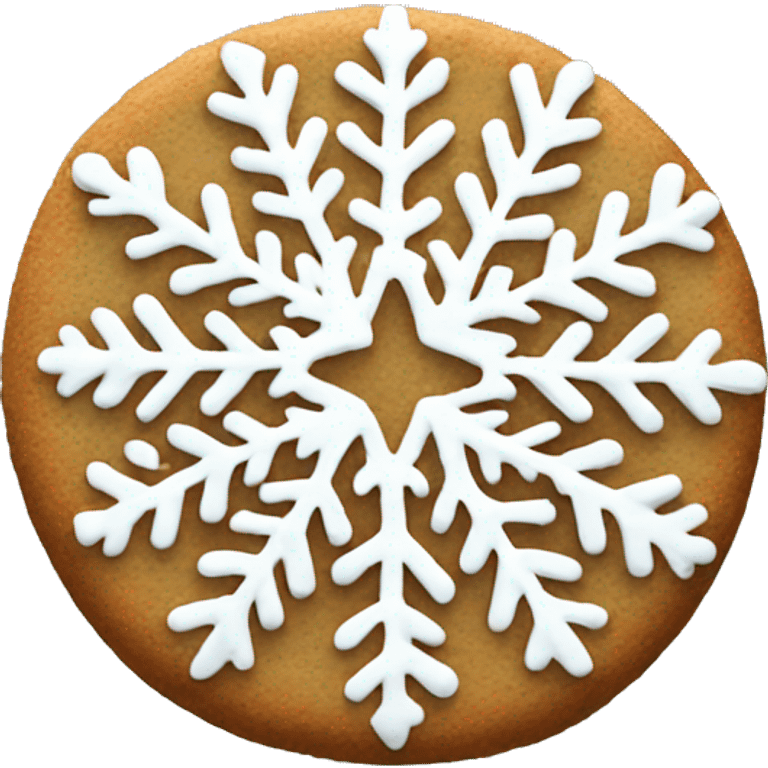 Cookie with snowflake on it emoji