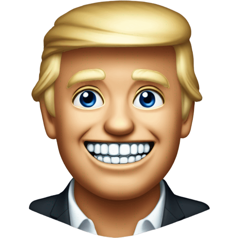 Donald trump with diamond teeth emoji