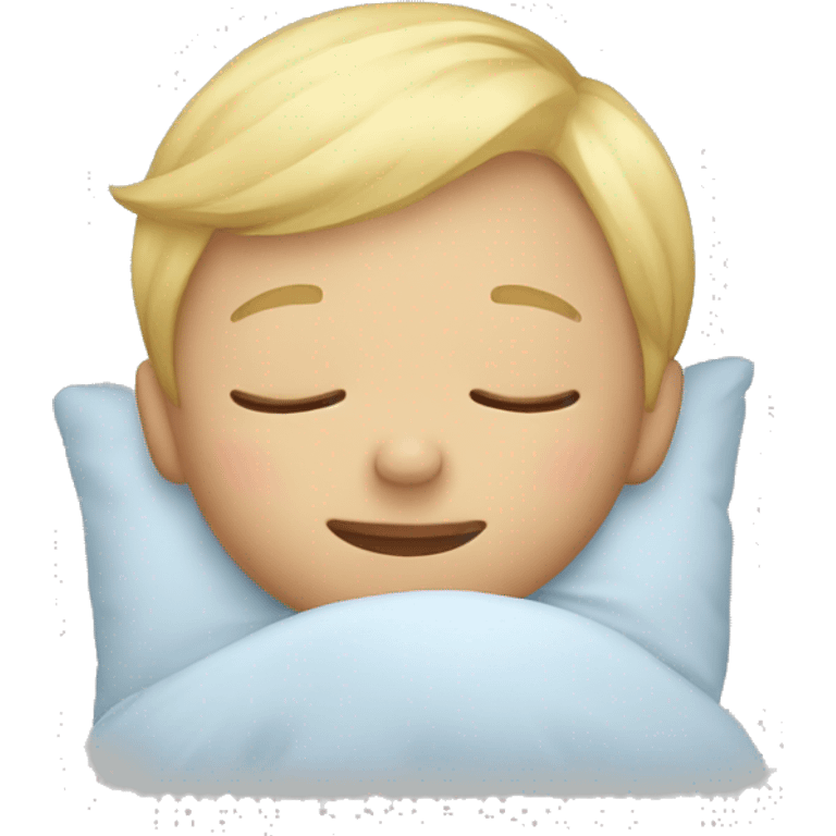 blonde hair kid sleeping emoji