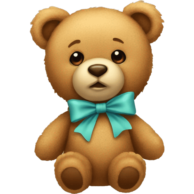 Teddy bear with bow emoji