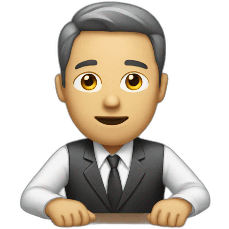 office man at the table emoji