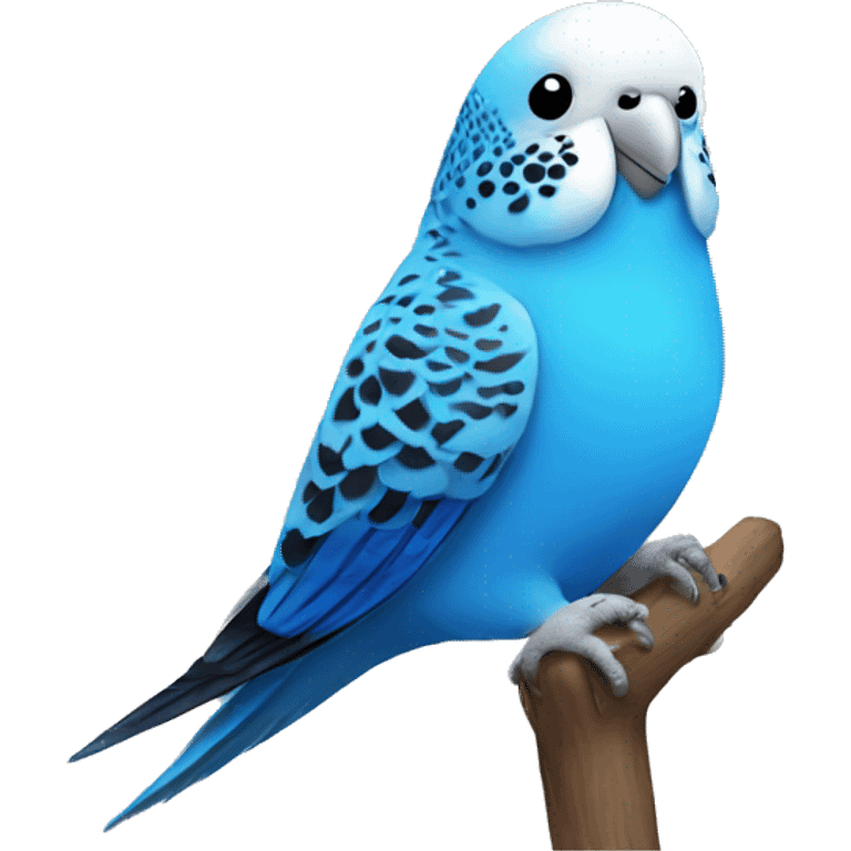 A blue budgie emoji