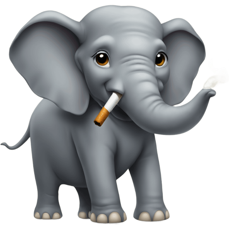 An elephant smoking  emoji