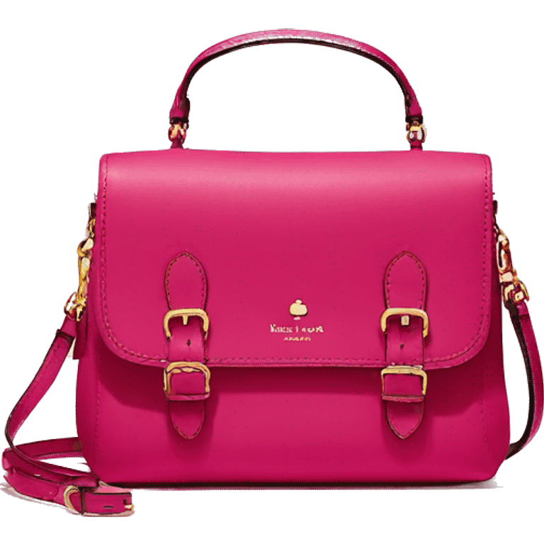 Realistic raspberry color kate spade satchel purse.  emoji