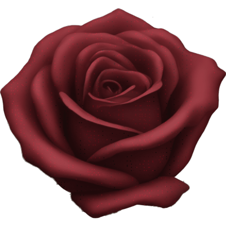 Dark red rose with black bow around stem emoji