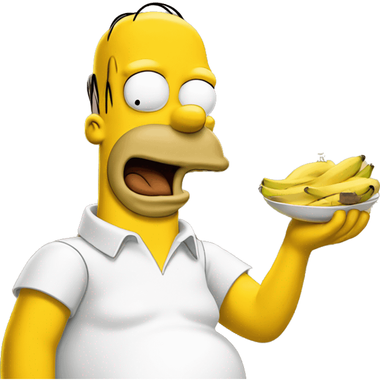 Homer Simpson eat banana emoji