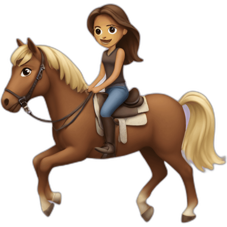 girl on a horse emoji