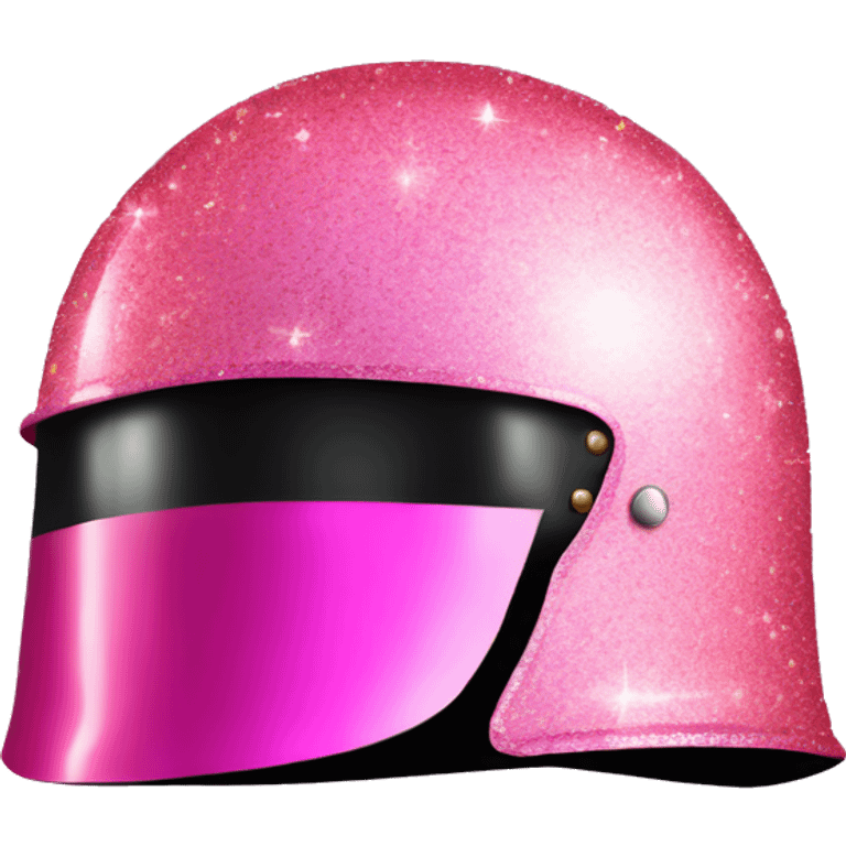 Pink ombre military helmet with glitter  emoji