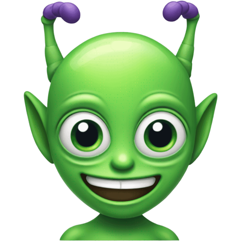 Happy alien emoji