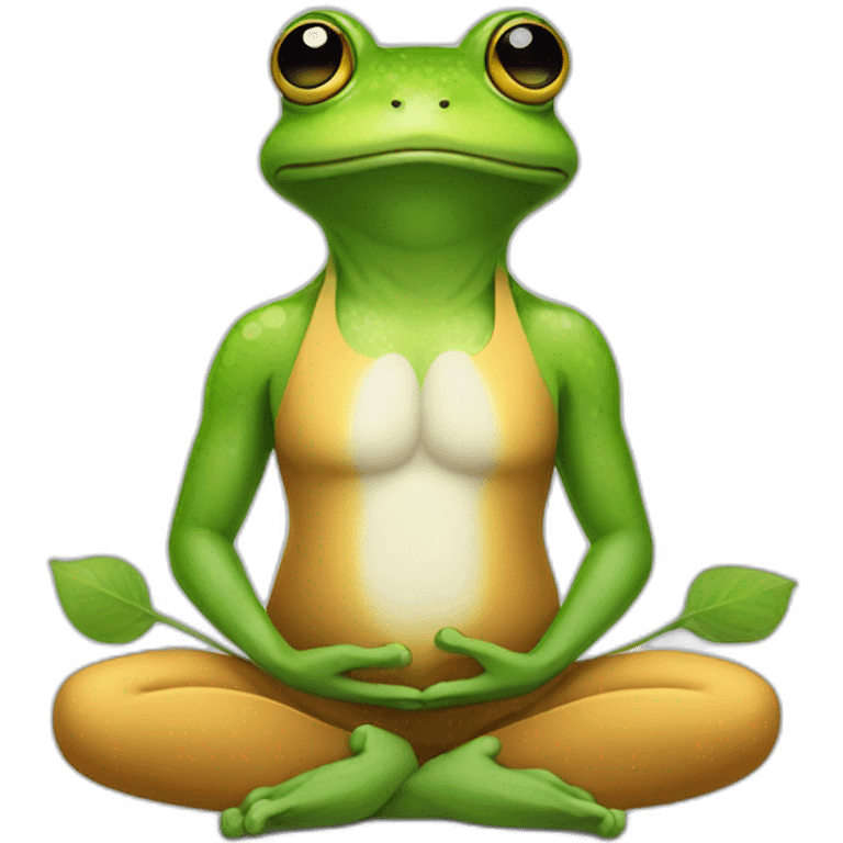 frog in a lotus position emoji