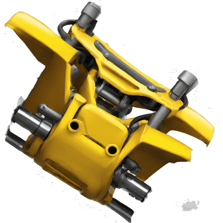 suspension mecanism spring under yellow tractor emoji