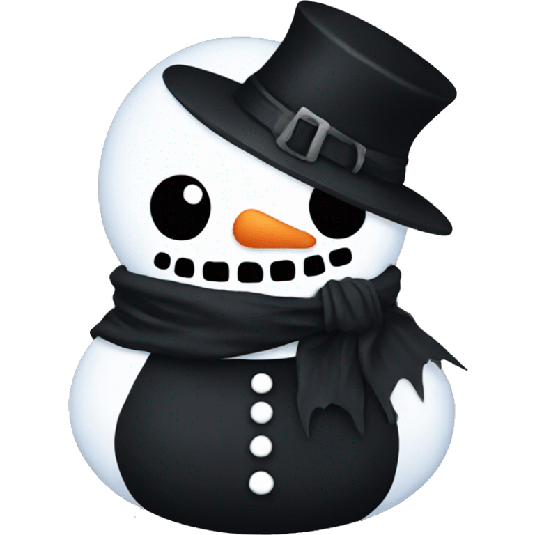 Gothic Emo Halloween Snowman emoji