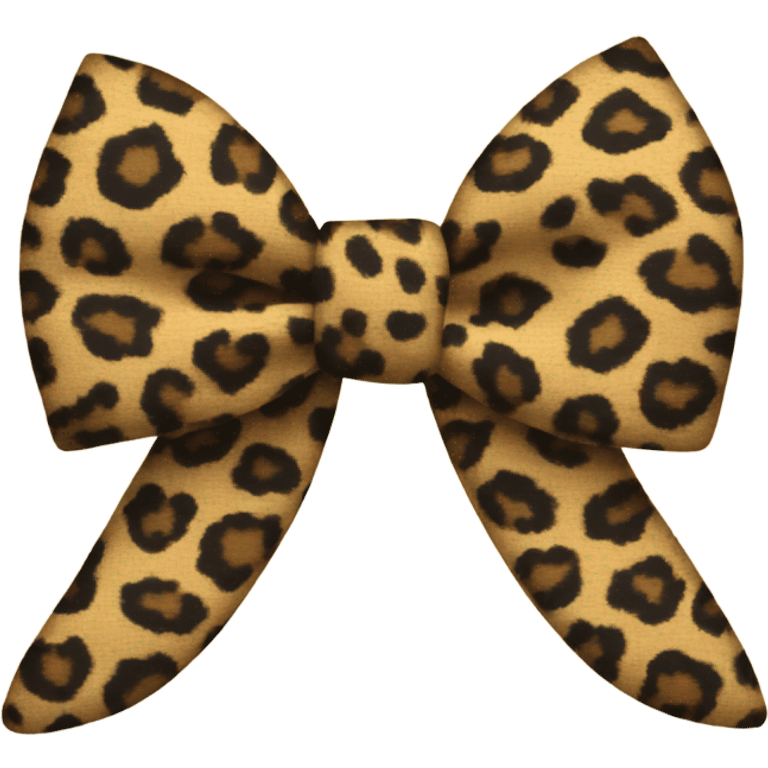 Leopard print bow emoji