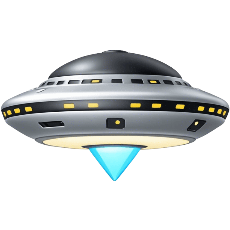 Ufo minimal high technology, and color to be sliver  emoji