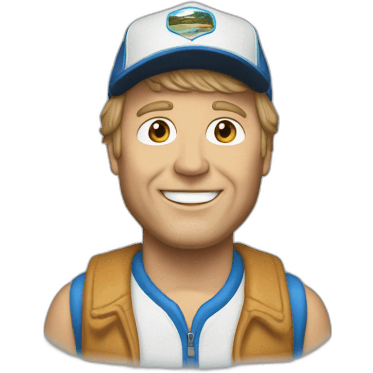 Bruce Johnston with a beach boys cap emoji