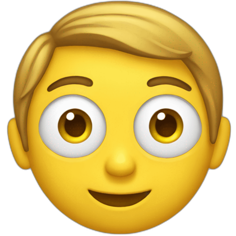 Emoji fou jaune rond emoji