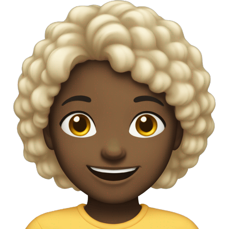 Very happy Black girl emoji