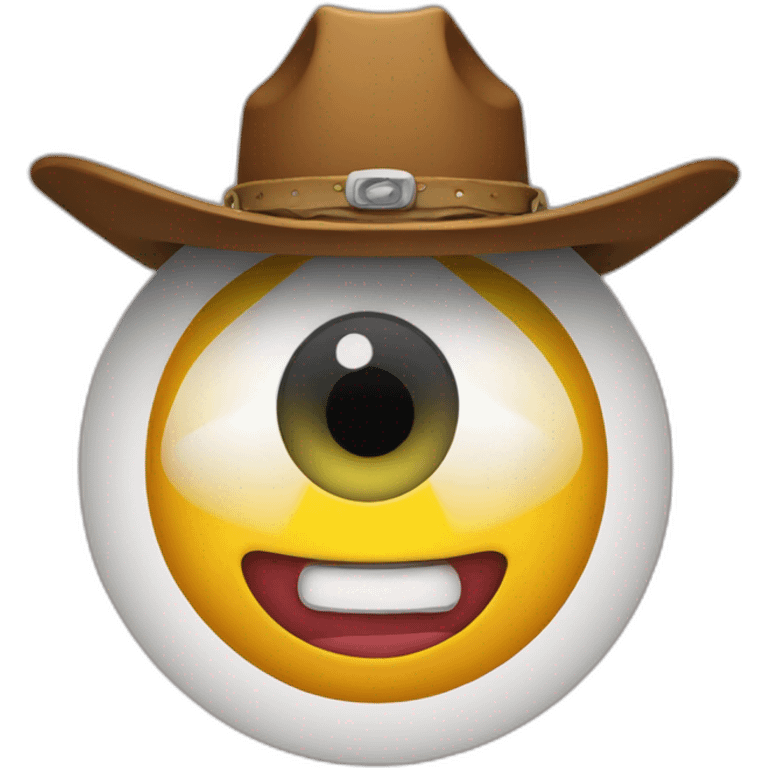 Eyeballs with cowboy hat emoji