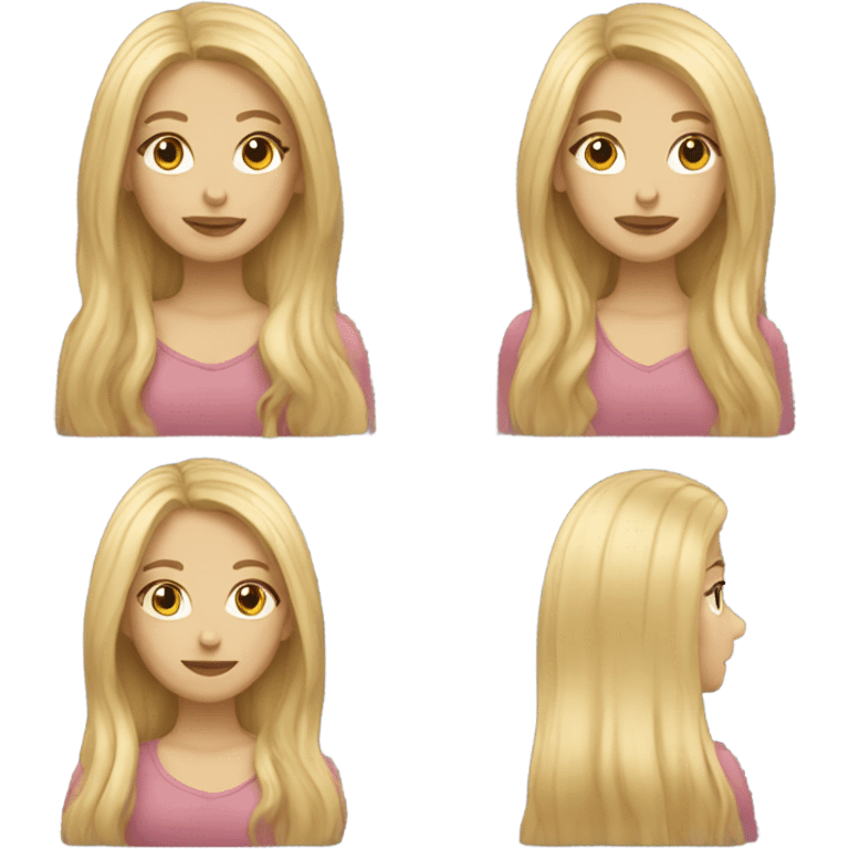 blonde girl with long hair emoji