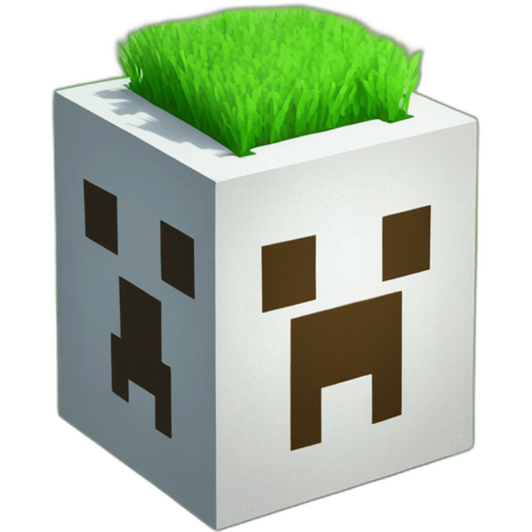 Minecraft block grass emoji