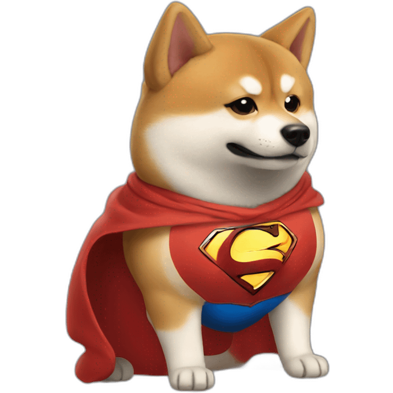 Shibainu with Superman suit emoji