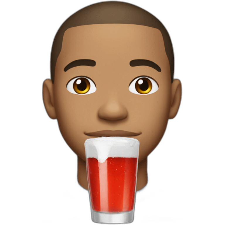 Kylian Mbappe drink a yop emoji