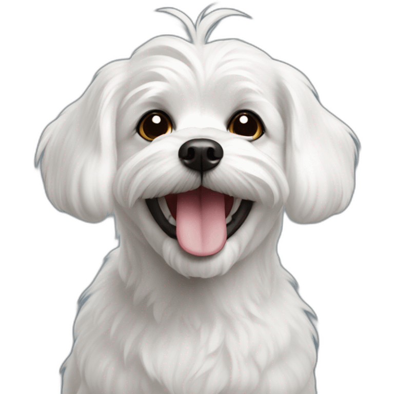 happy-white-Maltese-blacks-eyes emoji