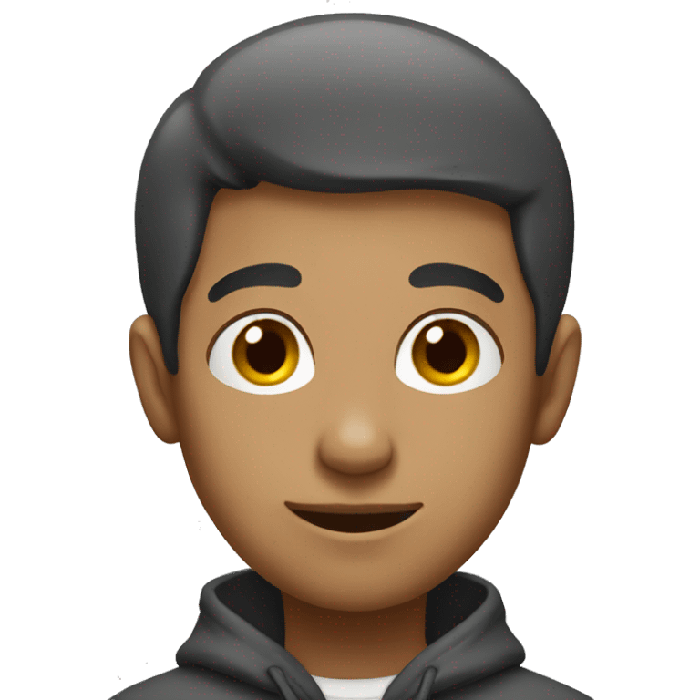 No-haired boy in hoodie emoji