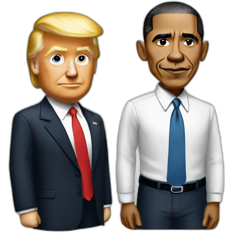 obama and trump emoji