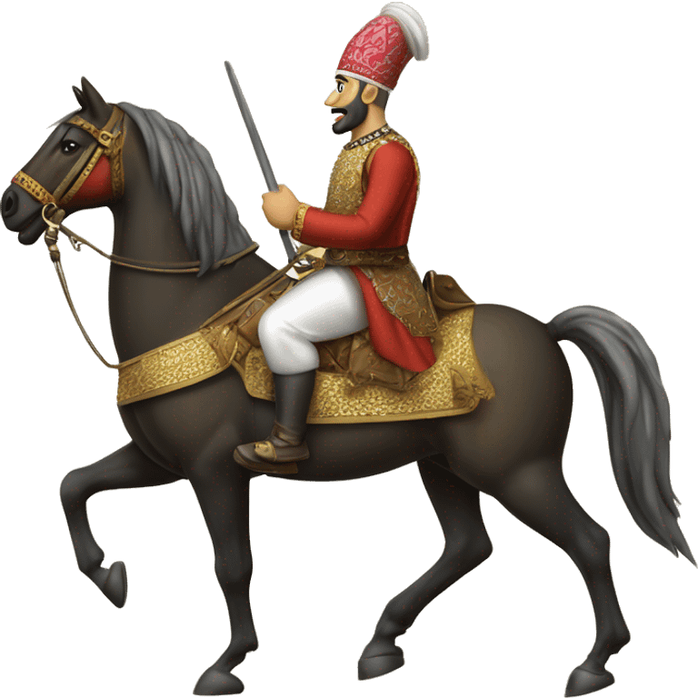 Sultan Süleyman on horseback emoji