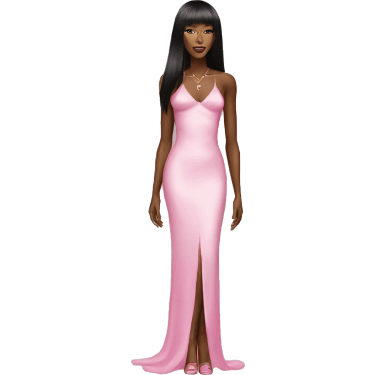 Naomi Campbell full body pink emoji