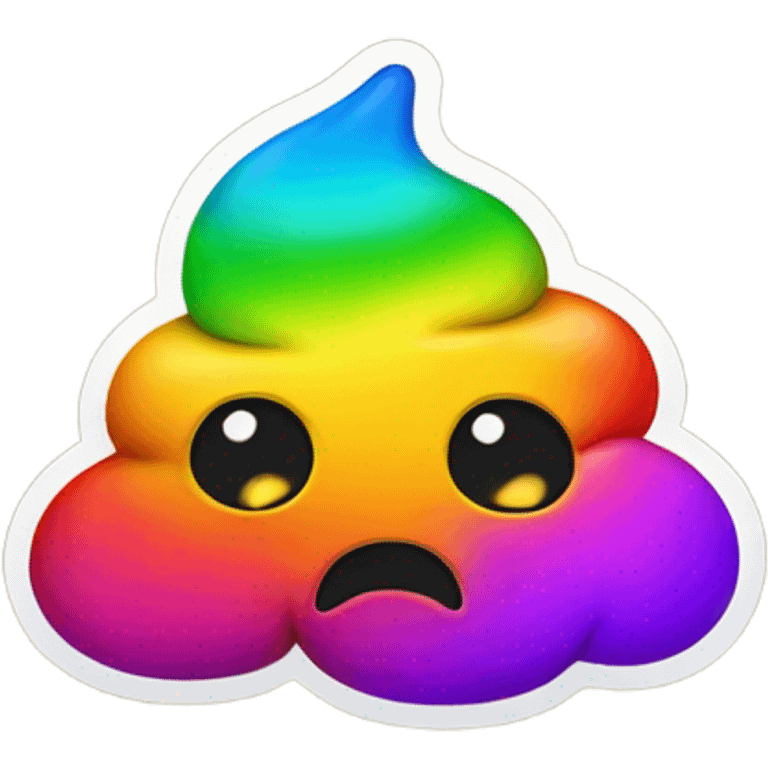 Rainbow poop emoji emoji