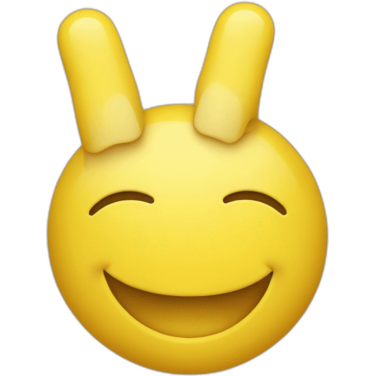 A yellow smiley face with a finger in front of its mouth emoji