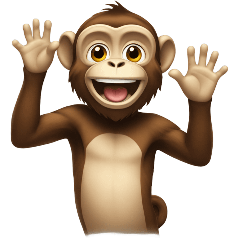 Monkey hi five emoji