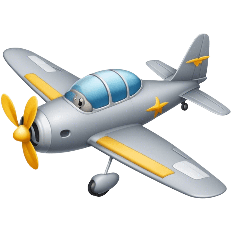 A gray mouse flying a plane emoji